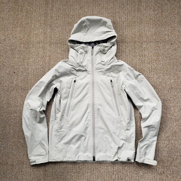 Descente Allterrain Hard Shell Jacket "Creas" Men's Small White - Grey - Picture 2 of 14